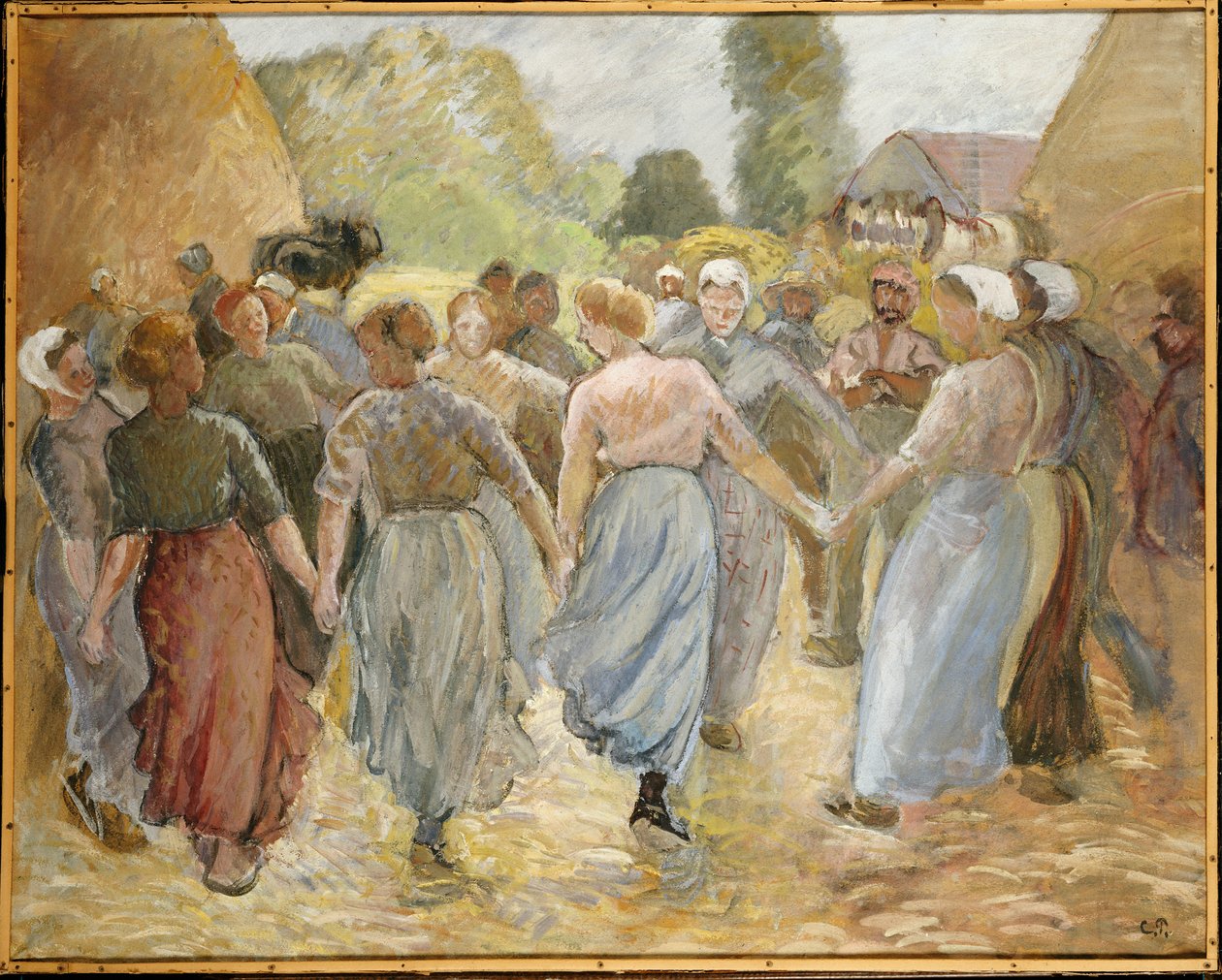 O Círculo, c.1884 de Camille Jacob Pissarro