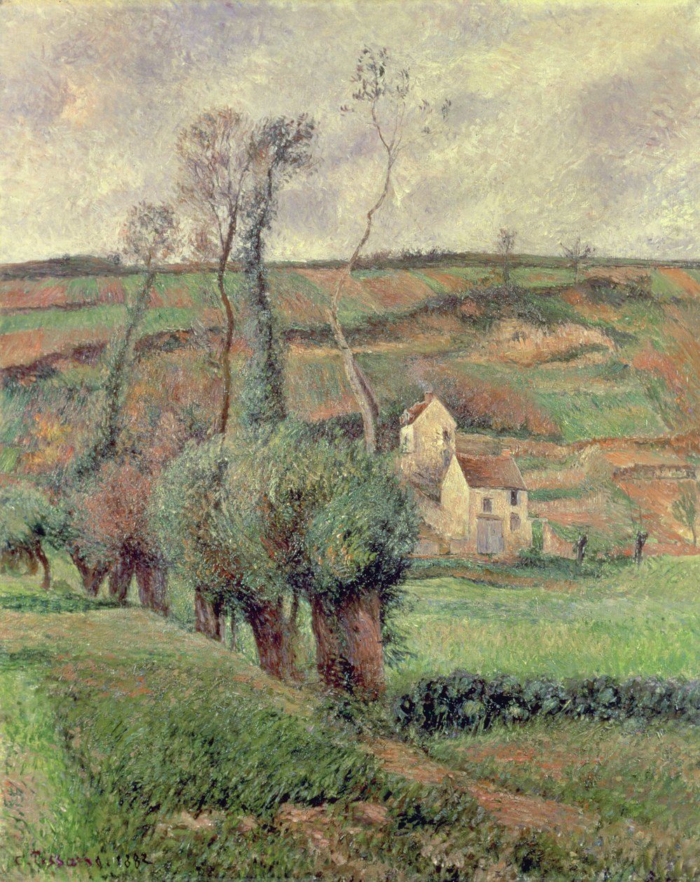 A Costa de Chou em Pontoise, 1882 de Camille Jacob Pissarro