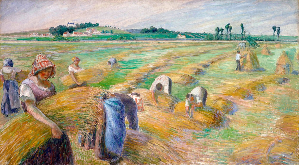 A colheita, 1882 de Camille Jacob Pissarro
