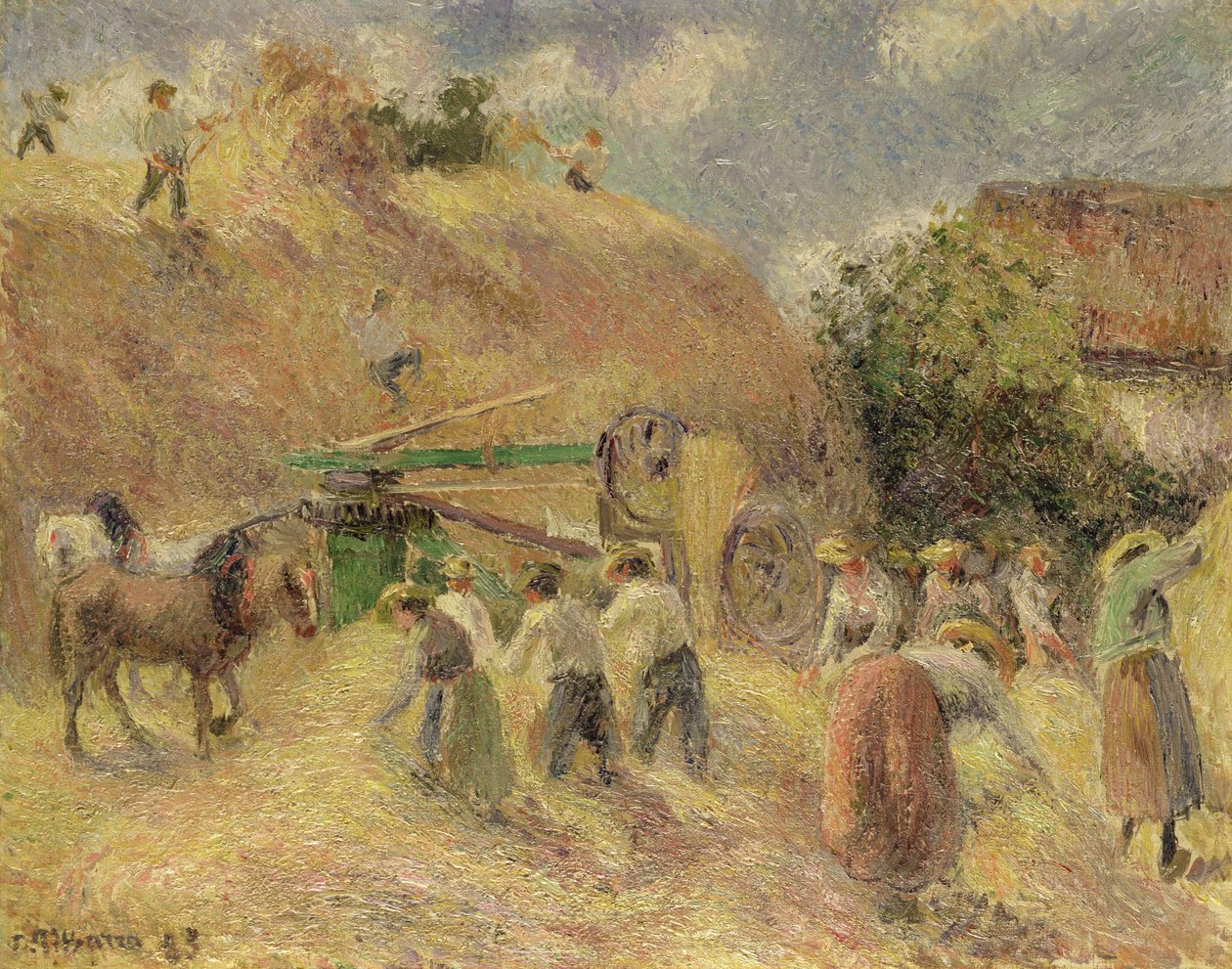 A colheita, 1883 de Camille Jacob Pissarro
