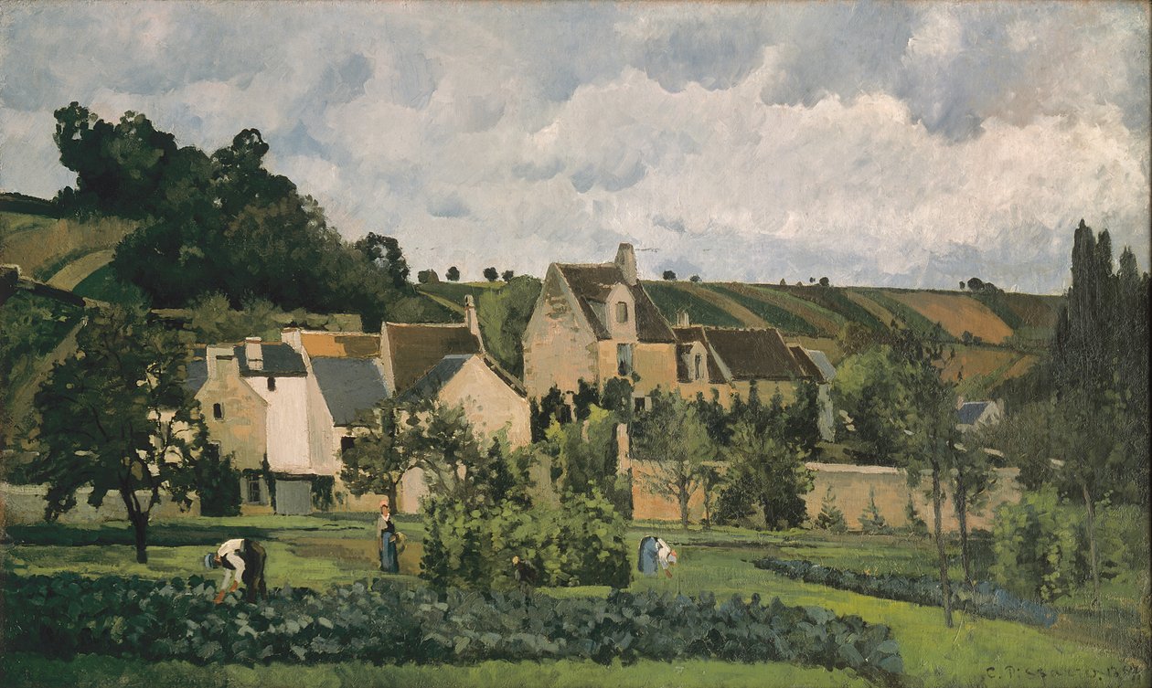 O Hermitage em Pontoise, 1867 de Camille Jacob Pissarro