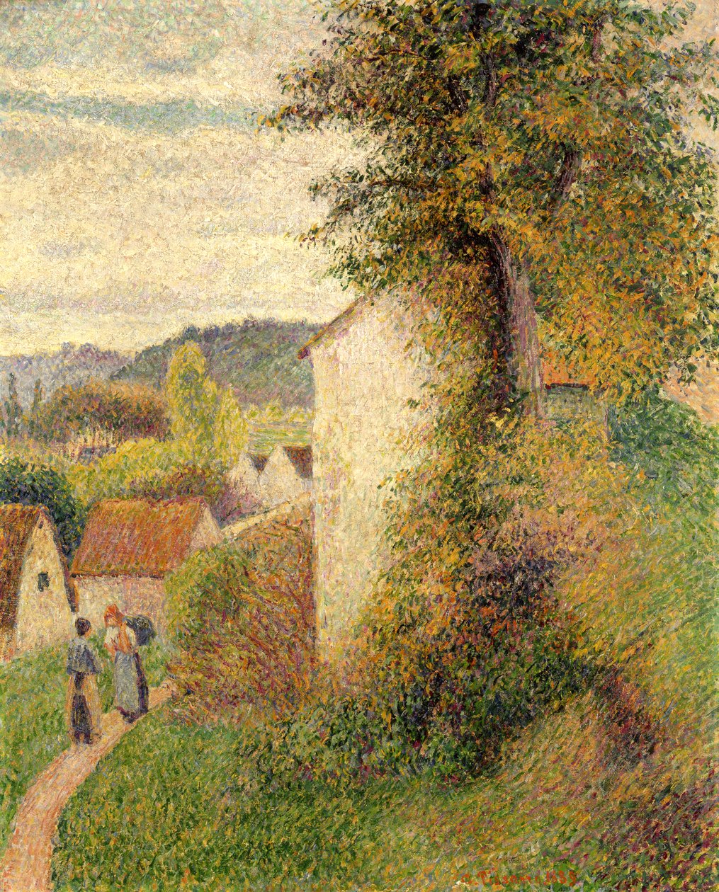 O caminho, 1889 de Camille Jacob Pissarro