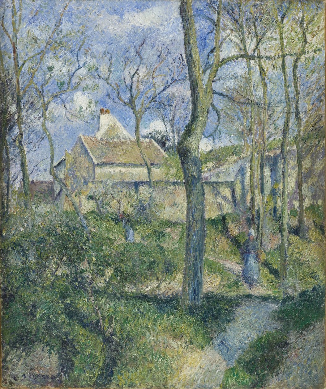 O caminho para Les Pouilleux, Pontoise, 1881 de Camille Jacob Pissarro