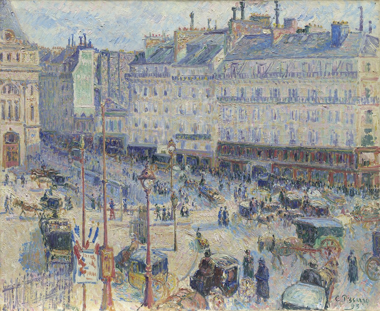 A Place du Havre, Paris, 1893 de Camille Jacob Pissarro