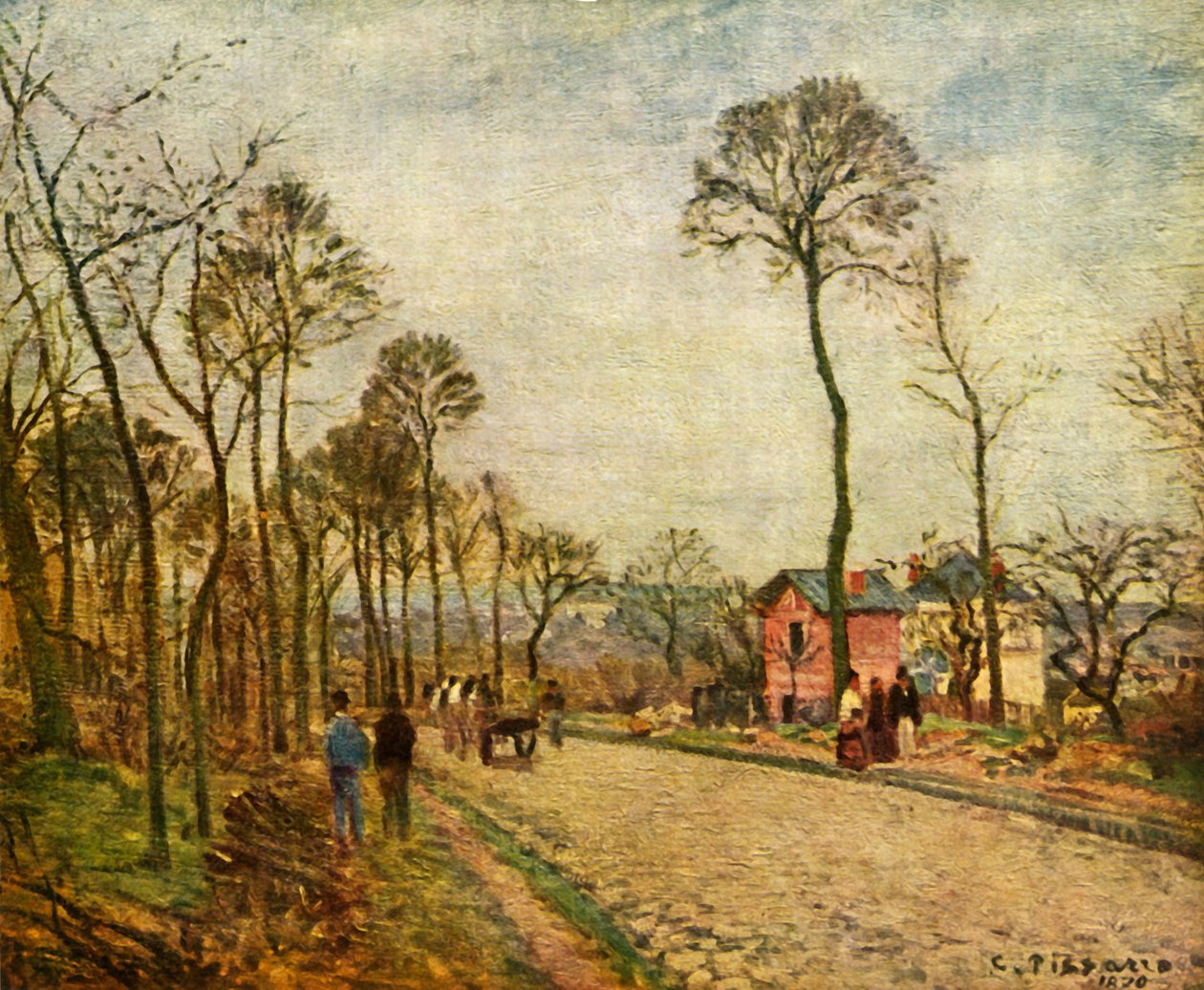 A estrada, 1870, 1939. de Camille Jacob Pissarro