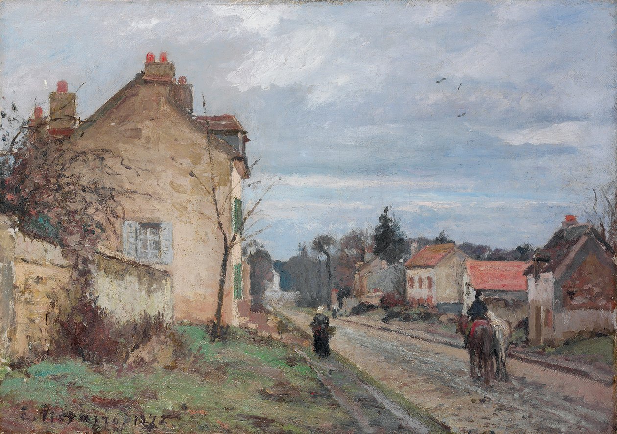 O caminho para Louveciennes; O caminho para Louveciennes, 1872 de Camille Jacob Pissarro