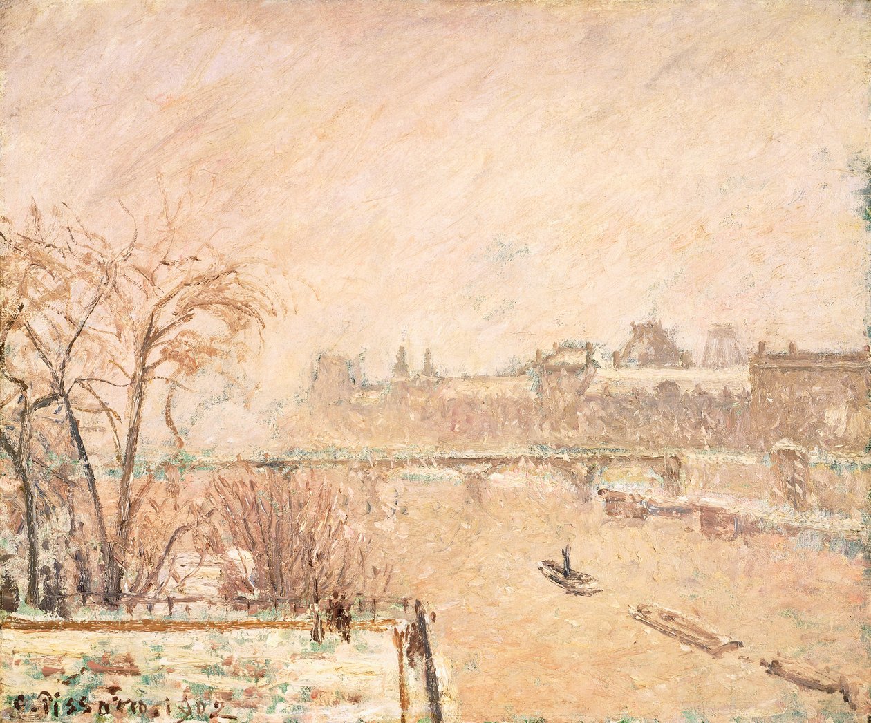 O Sena do Pont-Neuf de Camille Jacob Pissarro