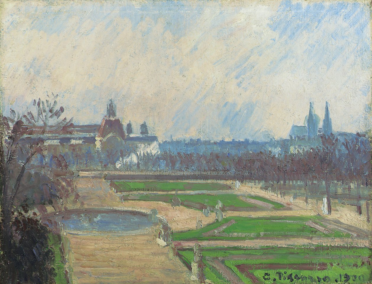 As Tulherias e o Louvre, 1900 de Camille Jacob Pissarro