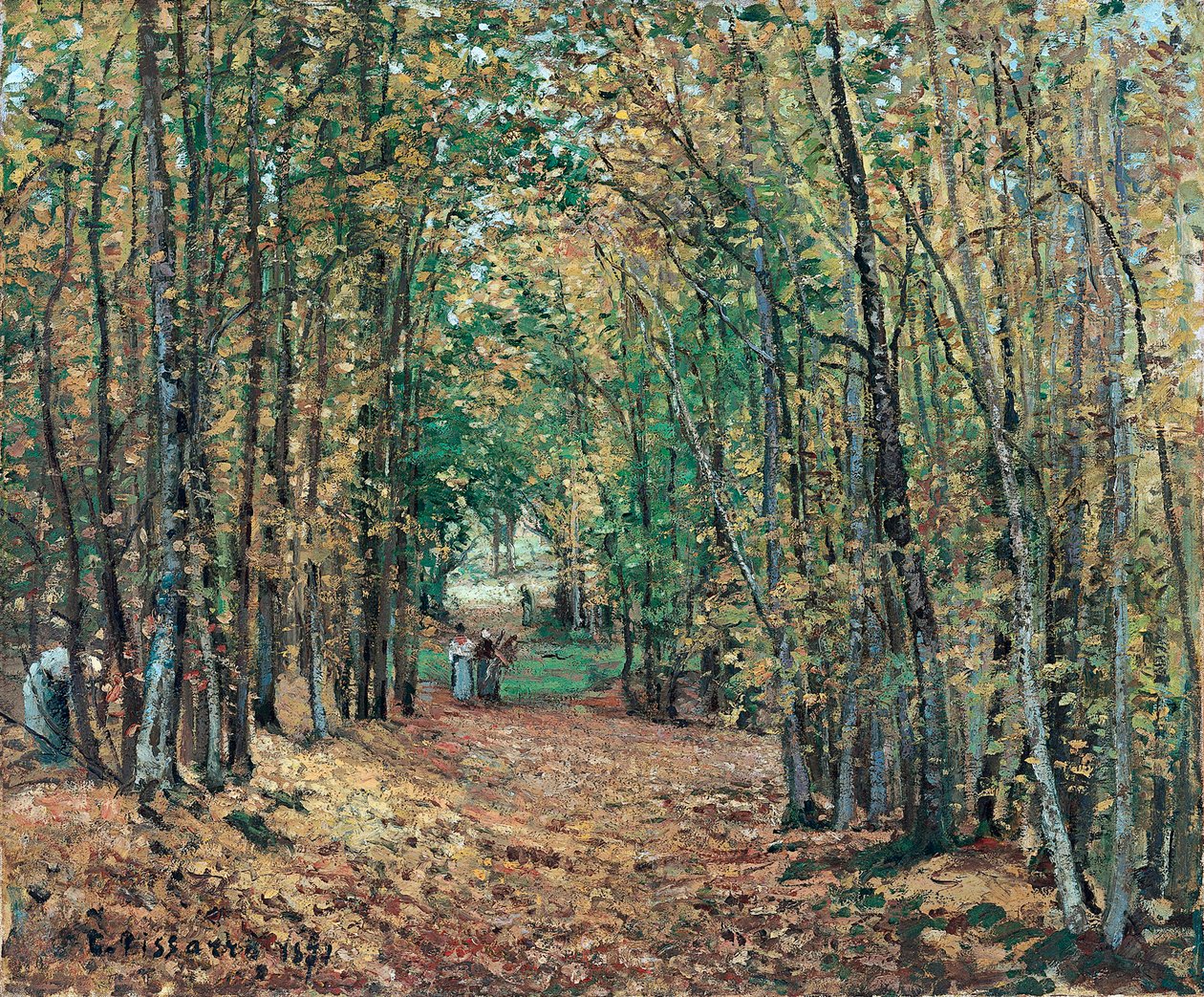 As madeiras em Marly, 1871 de Camille Jacob Pissarro