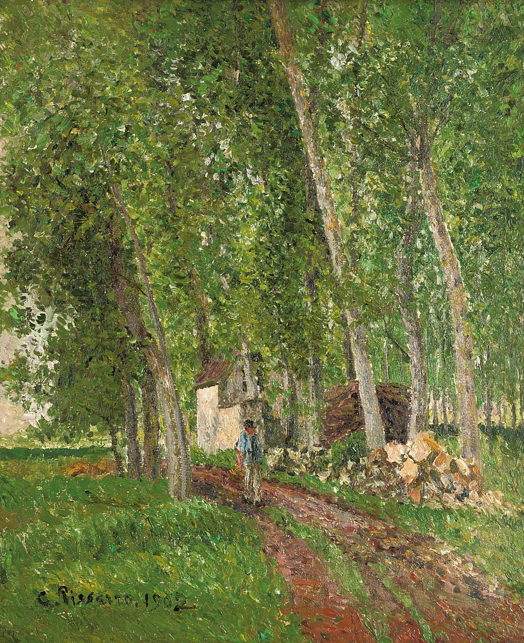 Vegetação rasteira em Moret, 1902 de Camille Jacob Pissarro