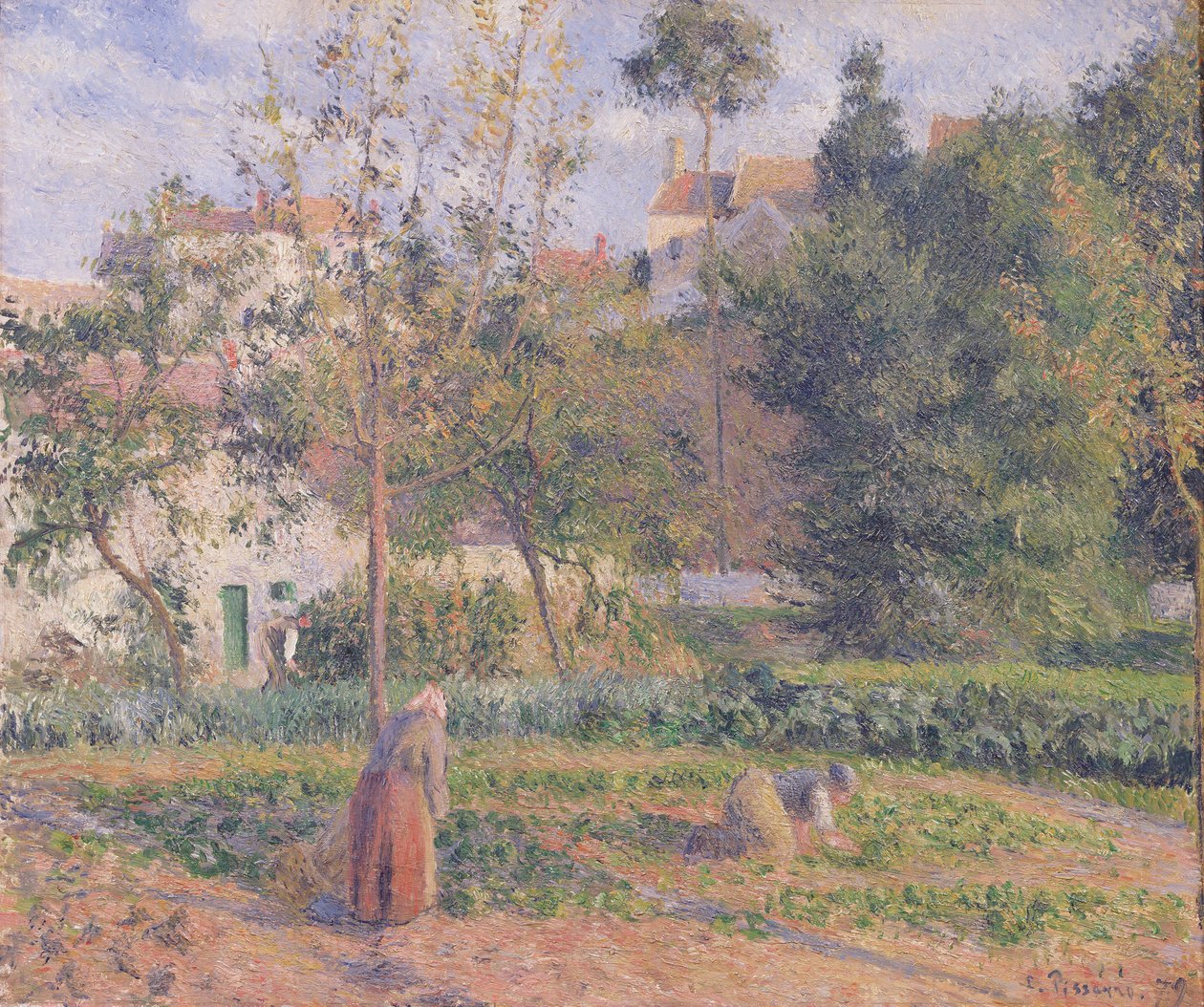 Horta no Hermitage, Pontoise, 1879 de Camille Jacob Pissarro