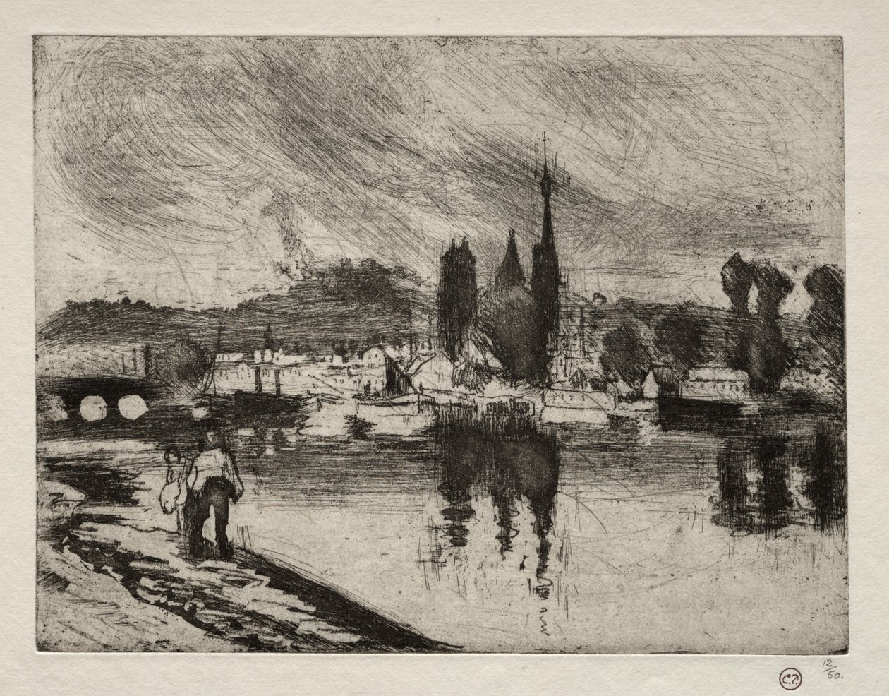 Vista de Rouen, 1884. de Camille Jacob Pissarro