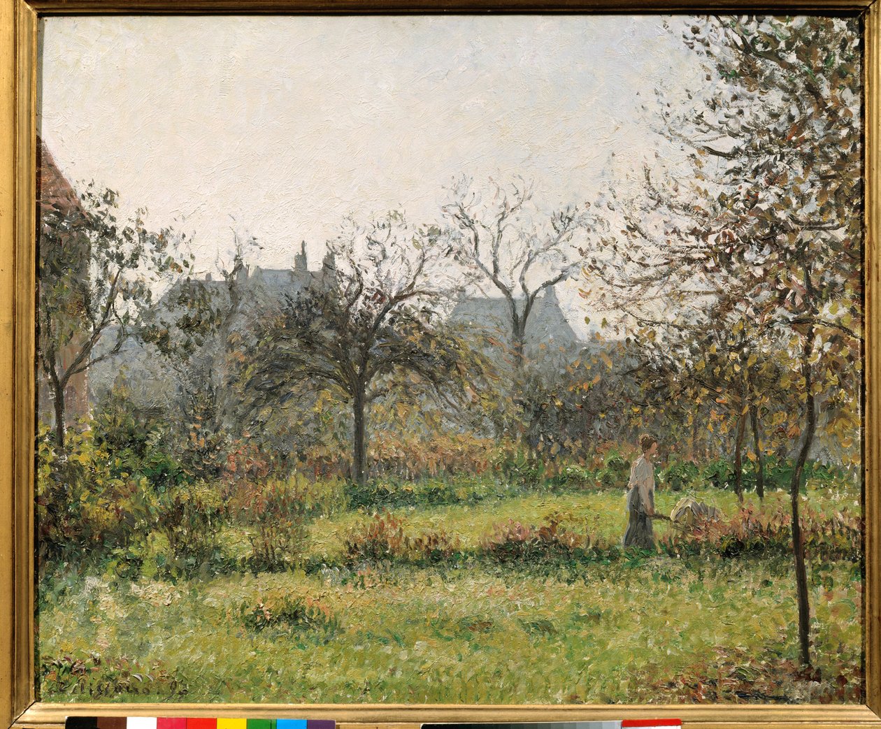 Mulher num pomar, matiné de Outono, jardim da Pintura Eragny de Camille Pissarro (1830-1903) 1897 Sol. 0,54x0,65 m Paris, musee d