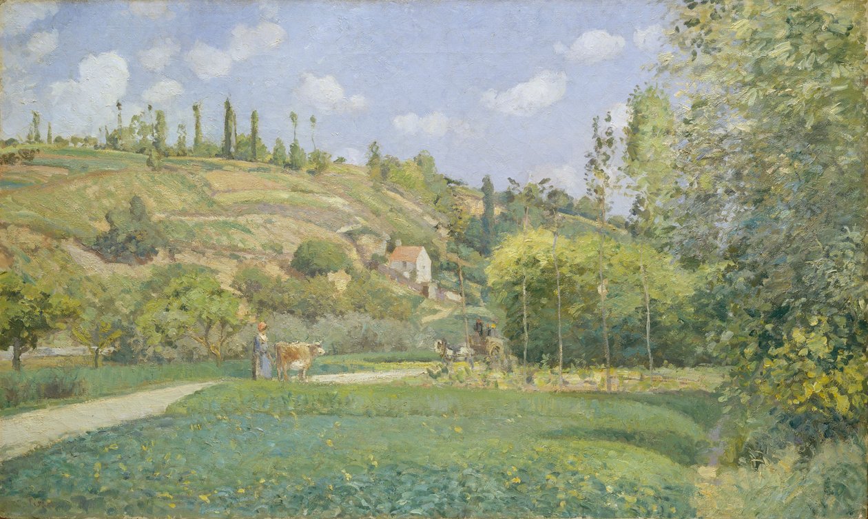 Um Cowherd em Valhermeil, Auvers-sur-Oise de Camille Jacob Pissarro