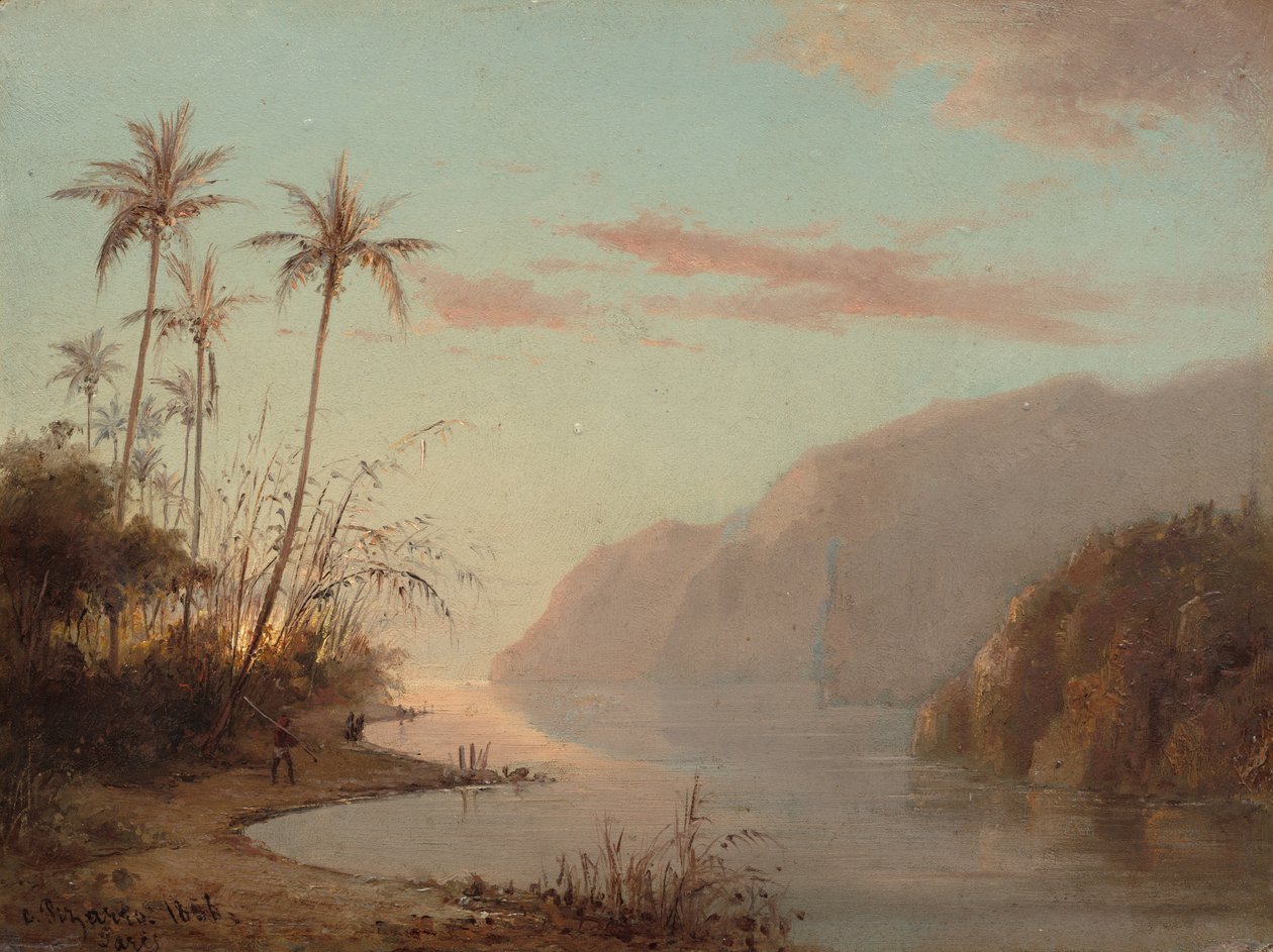 A Creek em St. Thomas (Ilhas Virgens) de Camille Pissarro