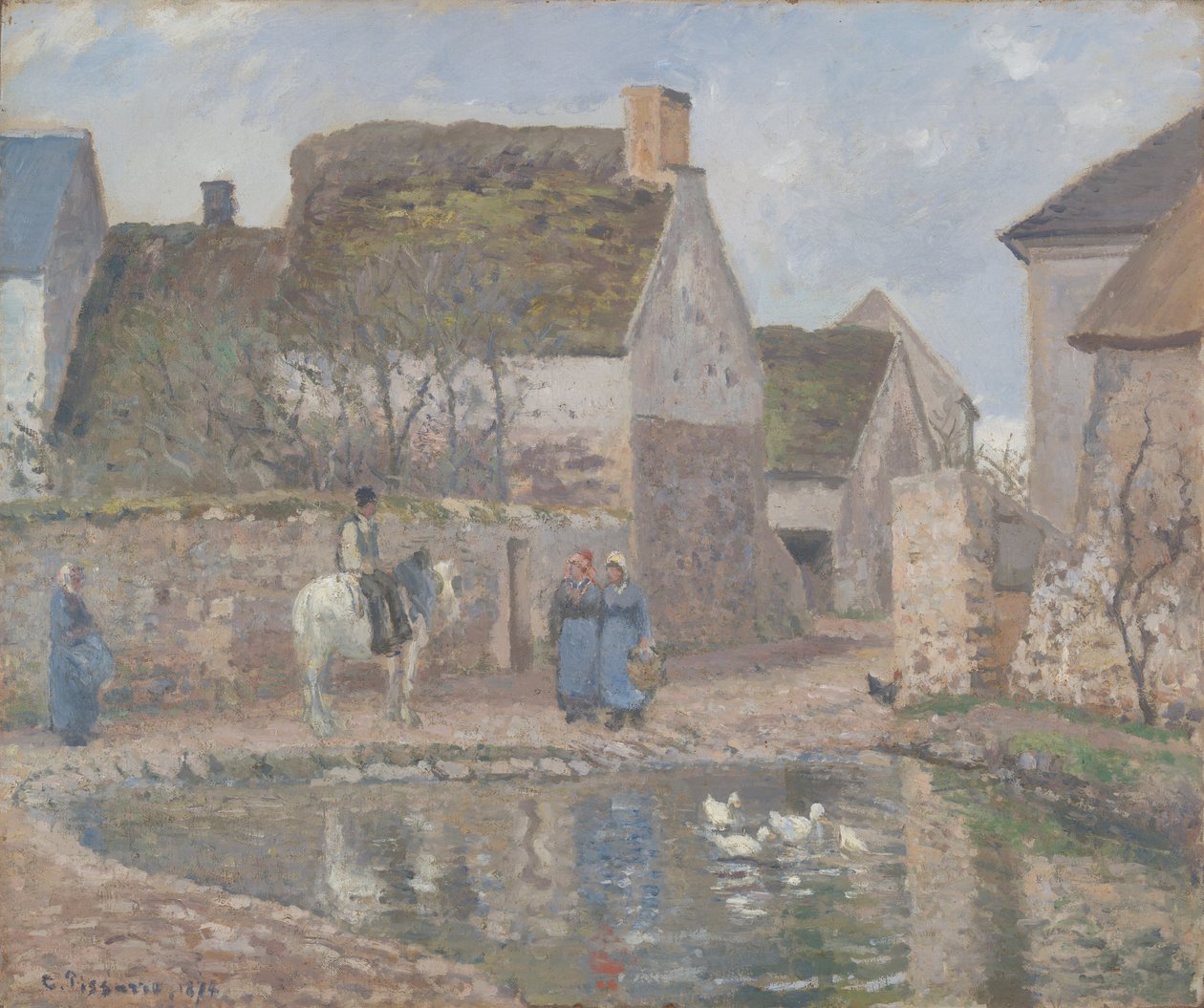 Uma lagoa em Ennery de Camille Pissarro