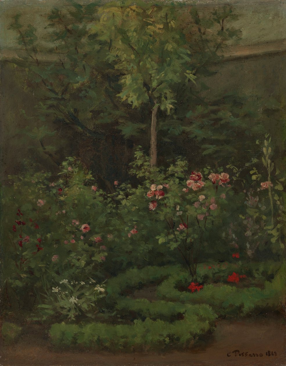 Um Jardim de Rosas de Camille Pissarro