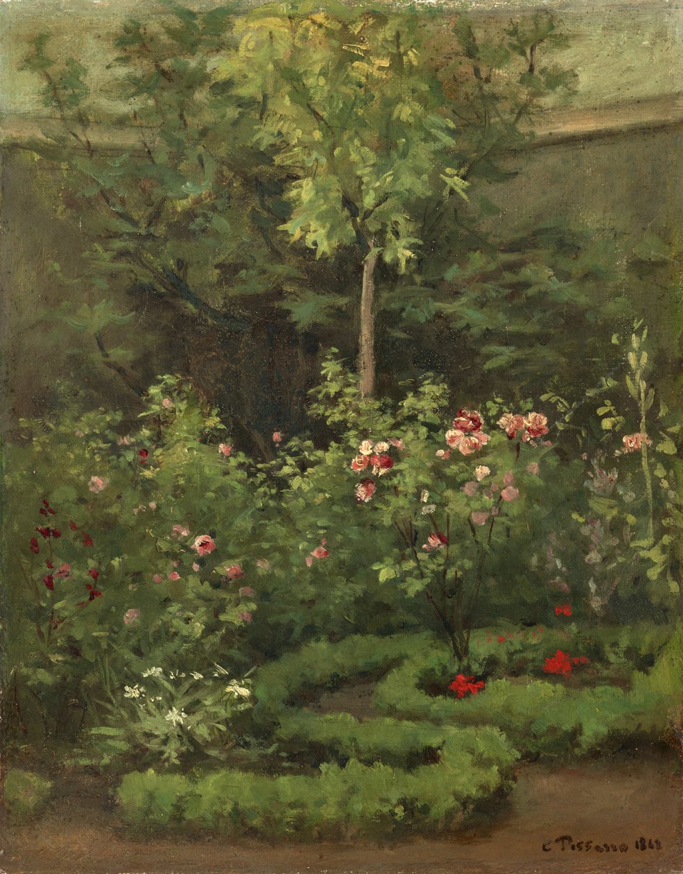 Um jardim de rosas de Camille Jacob Pissarro