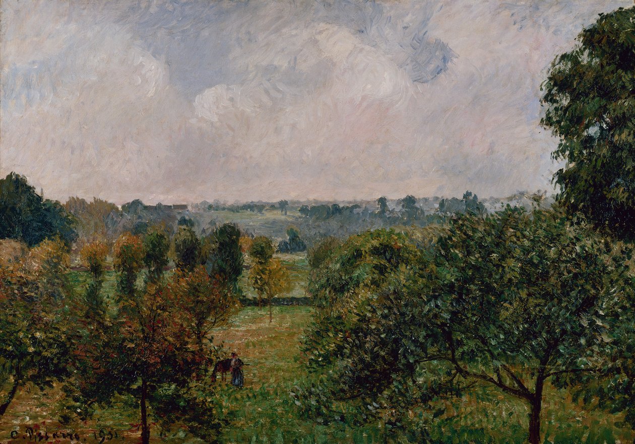Depois da chuva, outono, Eragny de Camille Pissarro