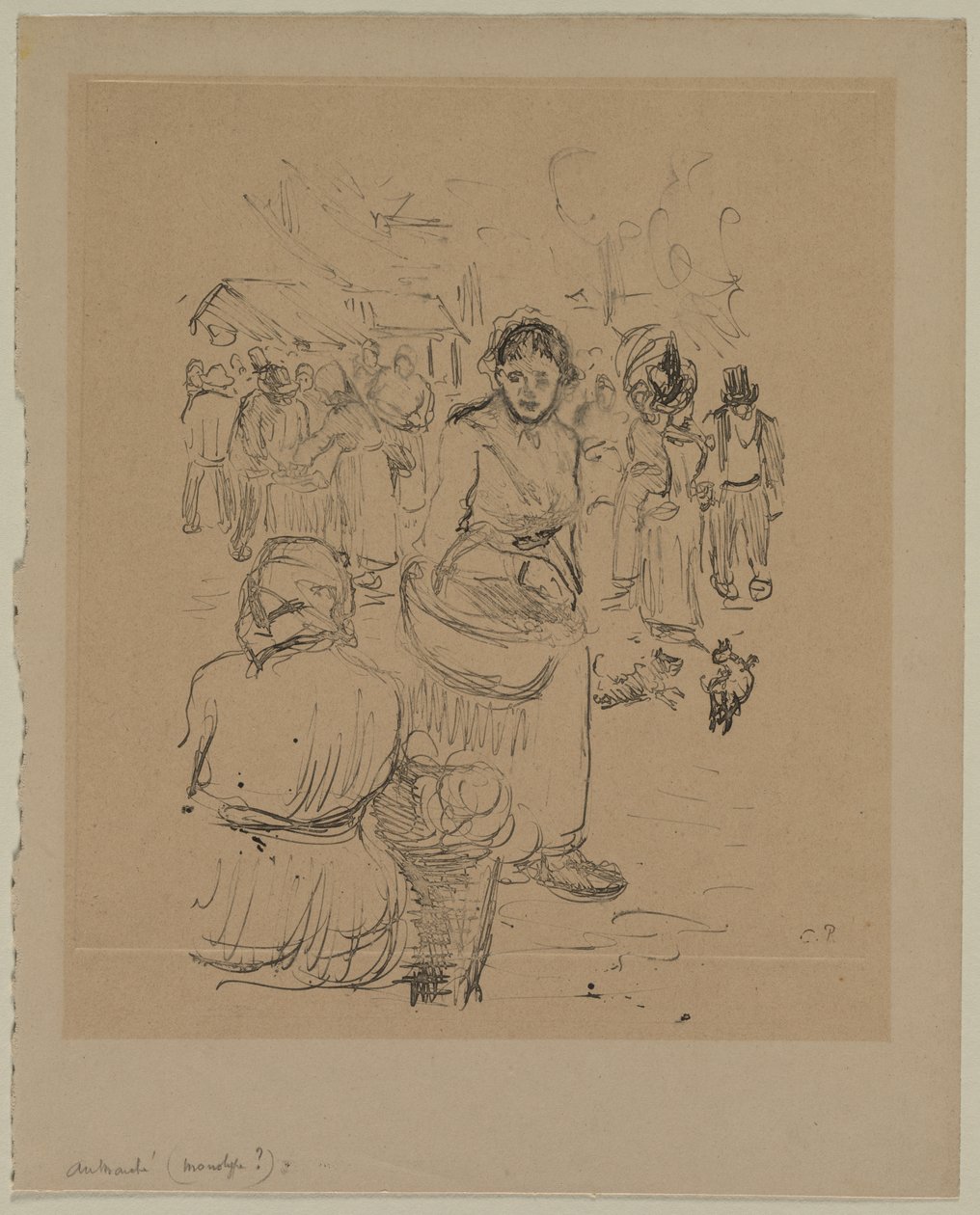 No mercado de Camille Pissarro