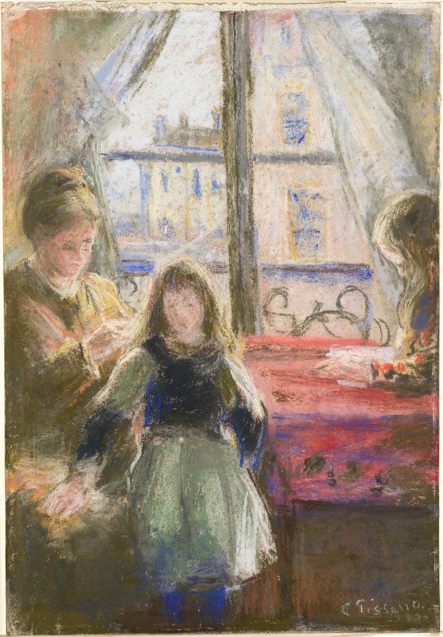 Na janela, Rue des Trois Frères de Camille Pissarro