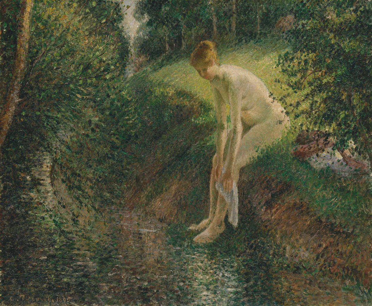Banhista na floresta, 1895. de Camille Jacob Pissarro
