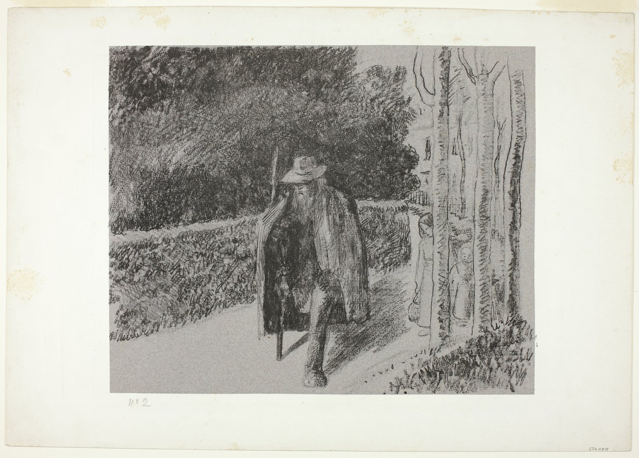 Mendigo com muleta de Camille Pissarro