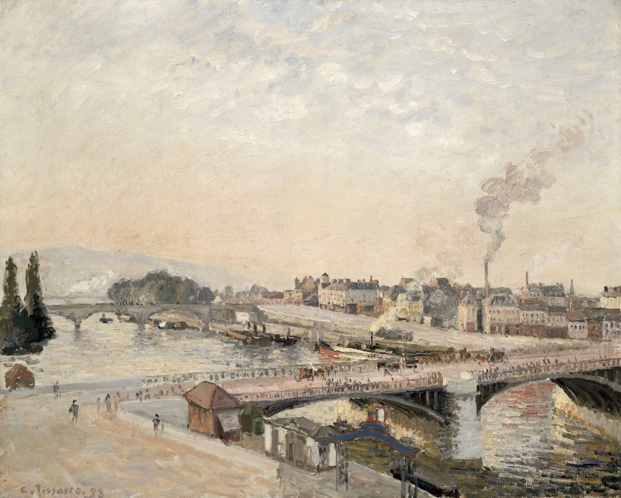 Pontes Boieldieu e Corneille de Camille Jacob Pissarro
