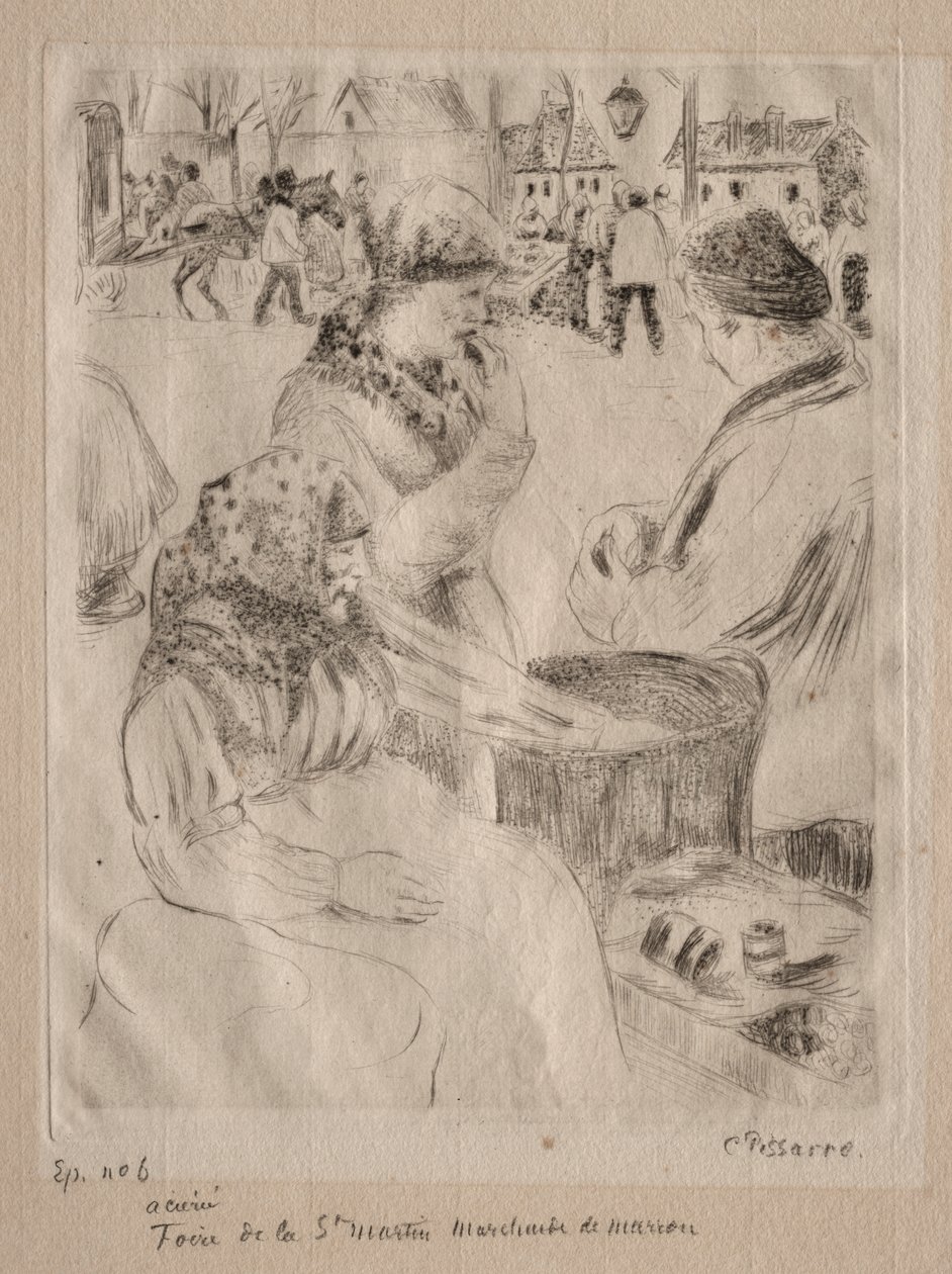 Vendedor de castanhas de Camille Pissarro
