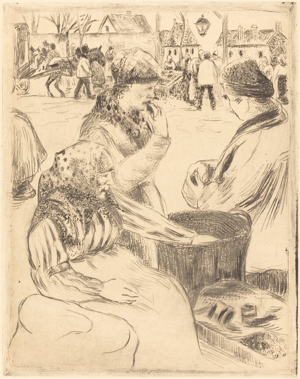 Vendedores de Castanhas Vendedores de Castanhas, 1878. de Camille Pissarro