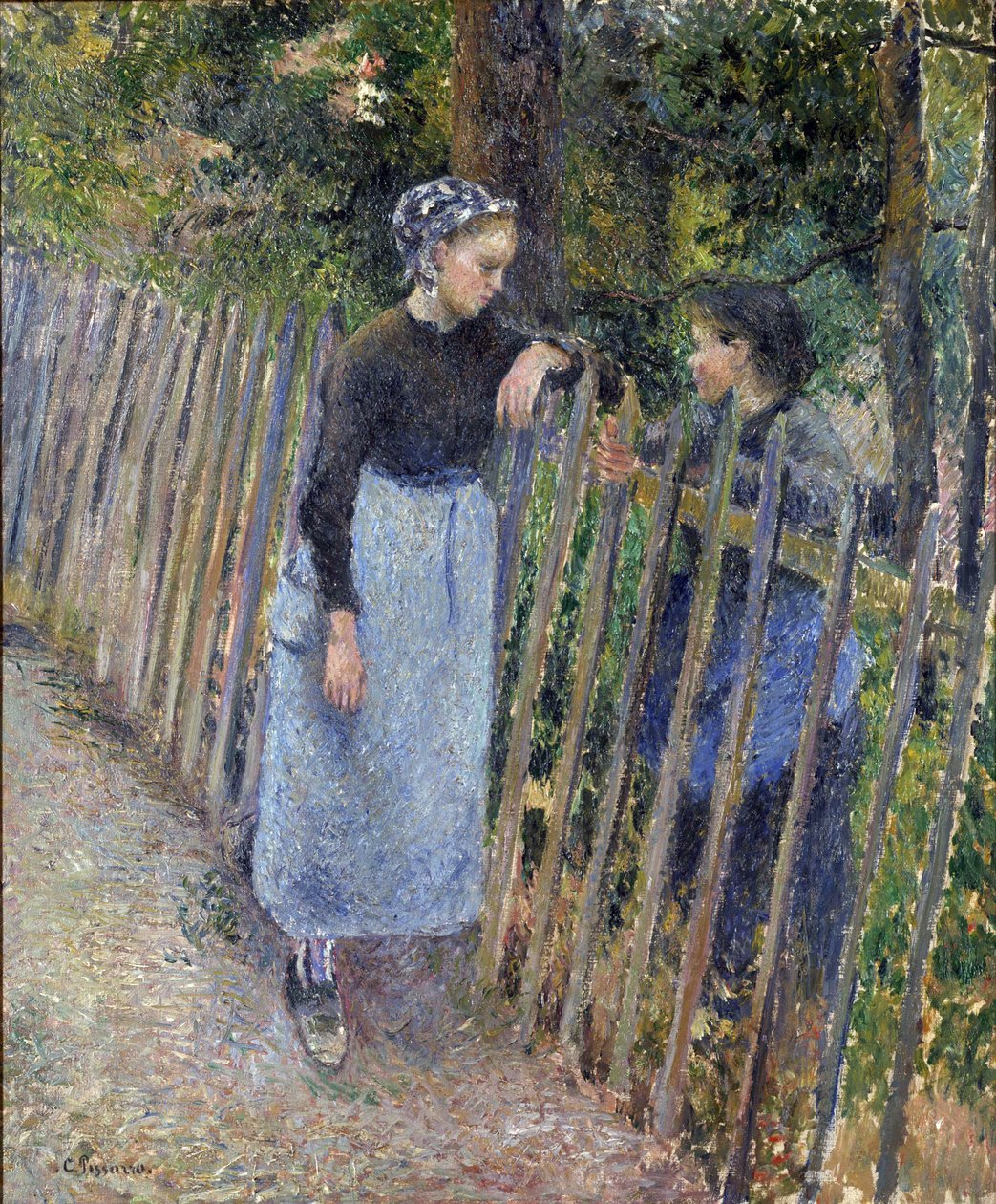 "Conversa" Peinture de Camille Pissarro (1830-1903) vers 1881 Dim 65,3x54 cm Museu Nacional de Arte Ocidental, Tóquio de Camille Pissarro