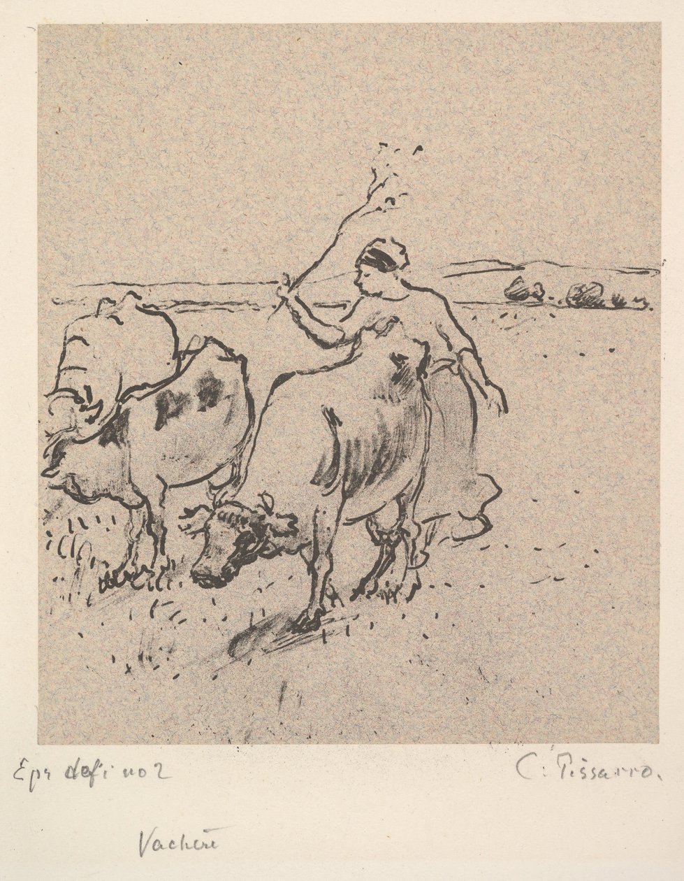 Cowherd, ca. 1899 de Camille Jacob Pissarro
