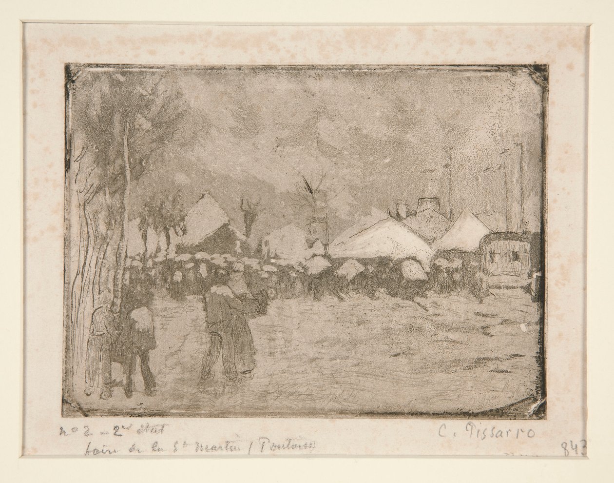 Foire de la Saint-Martin, em Pontoise (Feira de Saint-Martin, em Pontoise) de Camille Pissarro