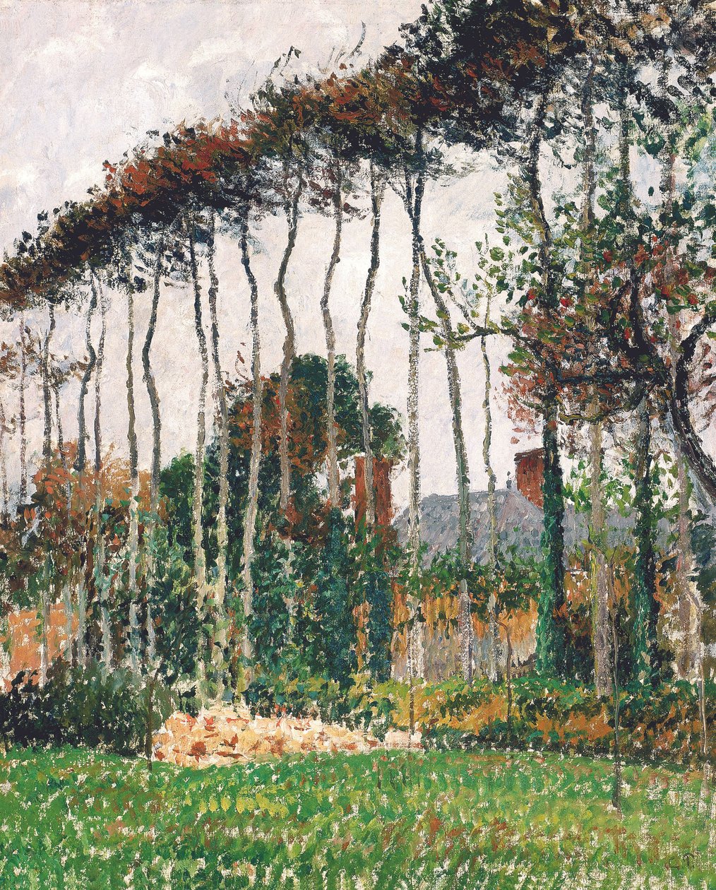 Francês: Les grands hêtres à Varengeville
Alemão: The great copper beeches in Varengeville (As grandes faias de cobre em Varengeville) de Camille Pissarro