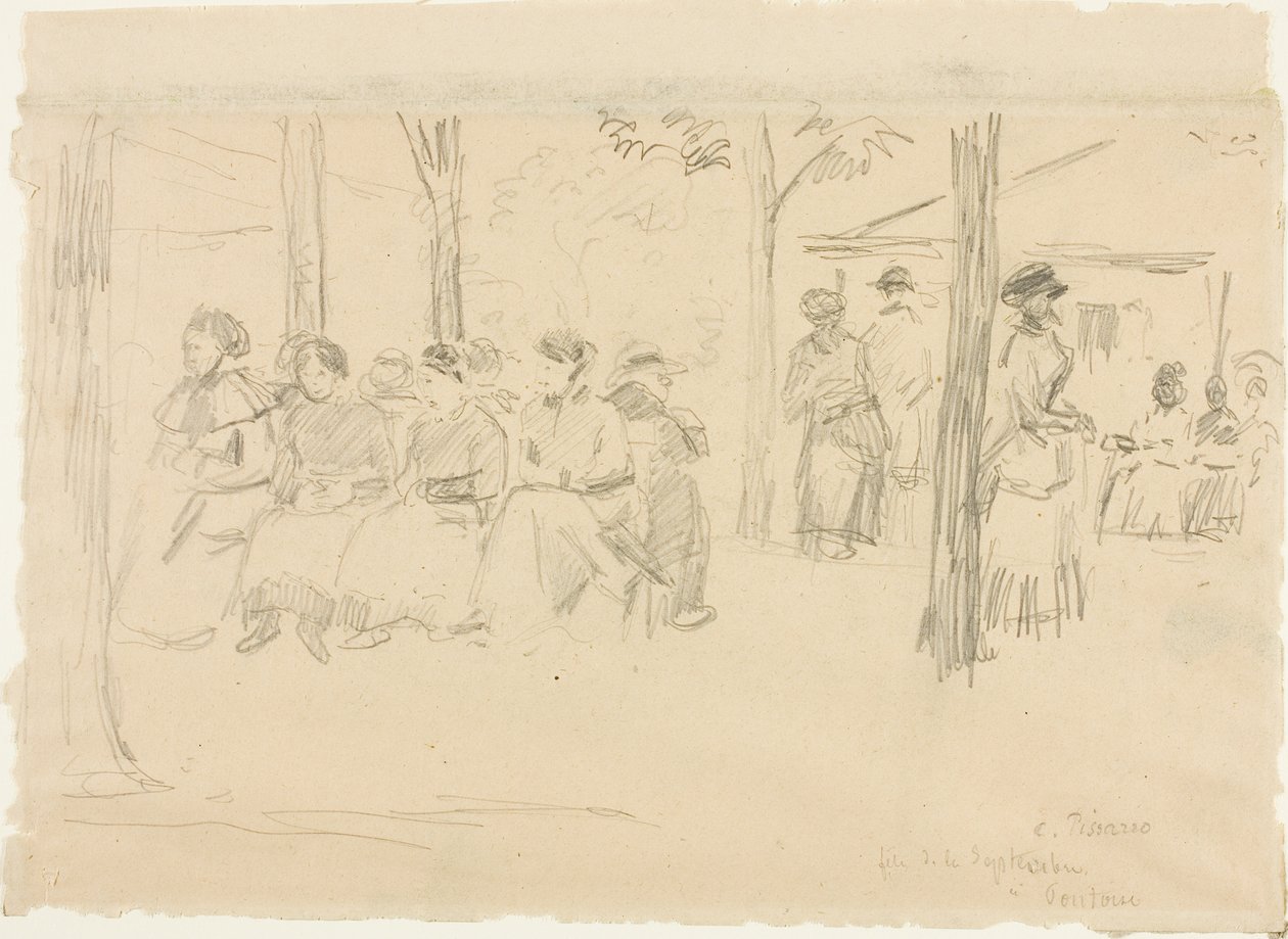 festa no pontoise de Camille Pissarro