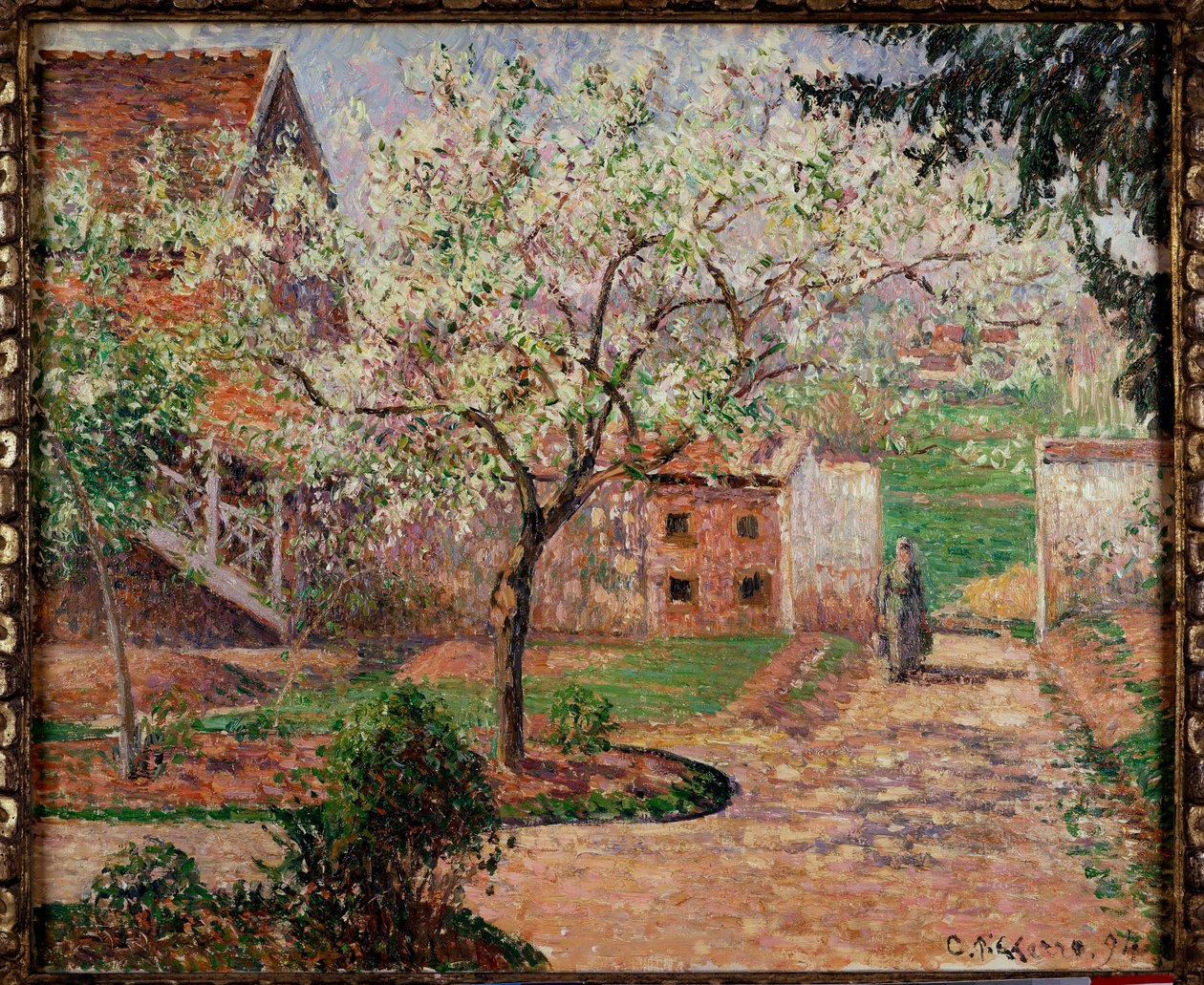 Jardim em Eragny Pintura de Camille Pissarro (1830-1903) Coleção Particular do século XIX de Camille Jacob Pissarro