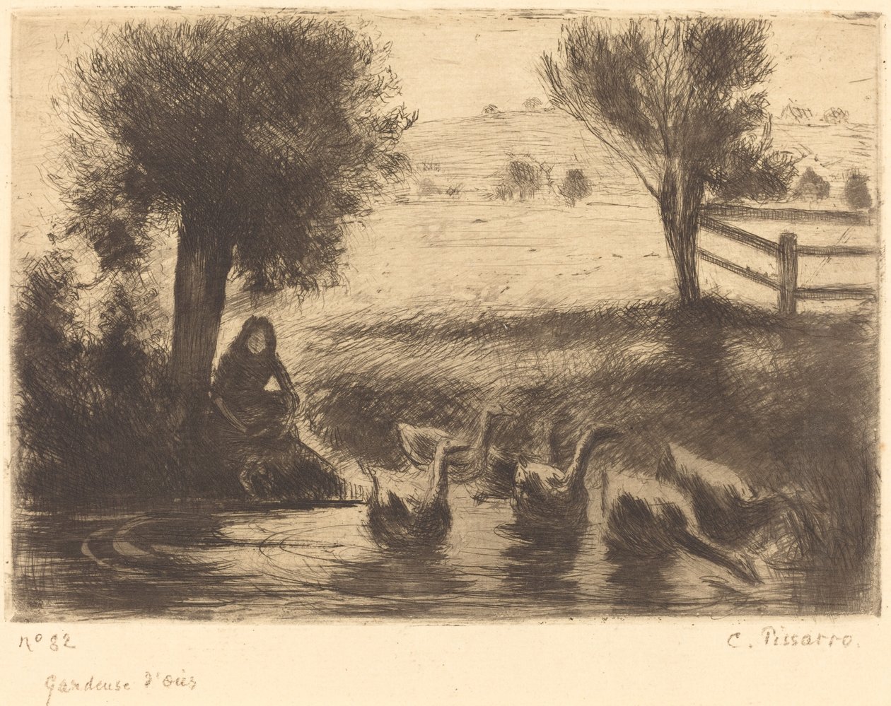Garota Ganso de Camille Pissarro