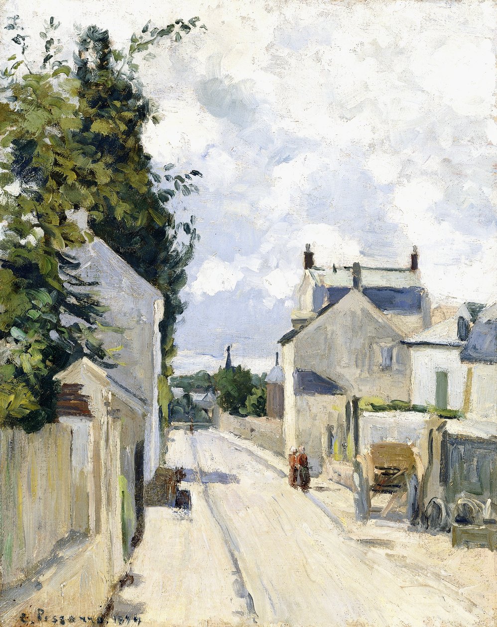 Rua Hermitage, Pontoise de Camille Jacob Pissarro