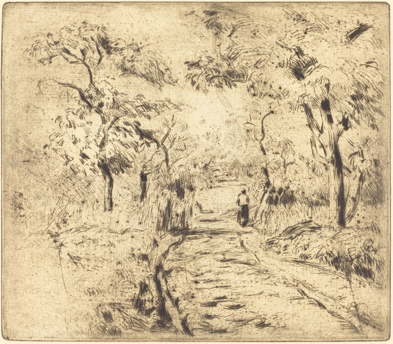 In the Fields at Ennery (Dans les champs, a Ennery) de Camille Pissarro
