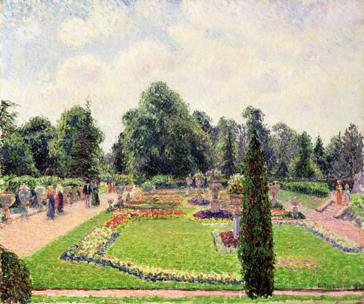 Jardins de Kew - Caminho para a Grande Estufa de Camille Jacob Pissarro