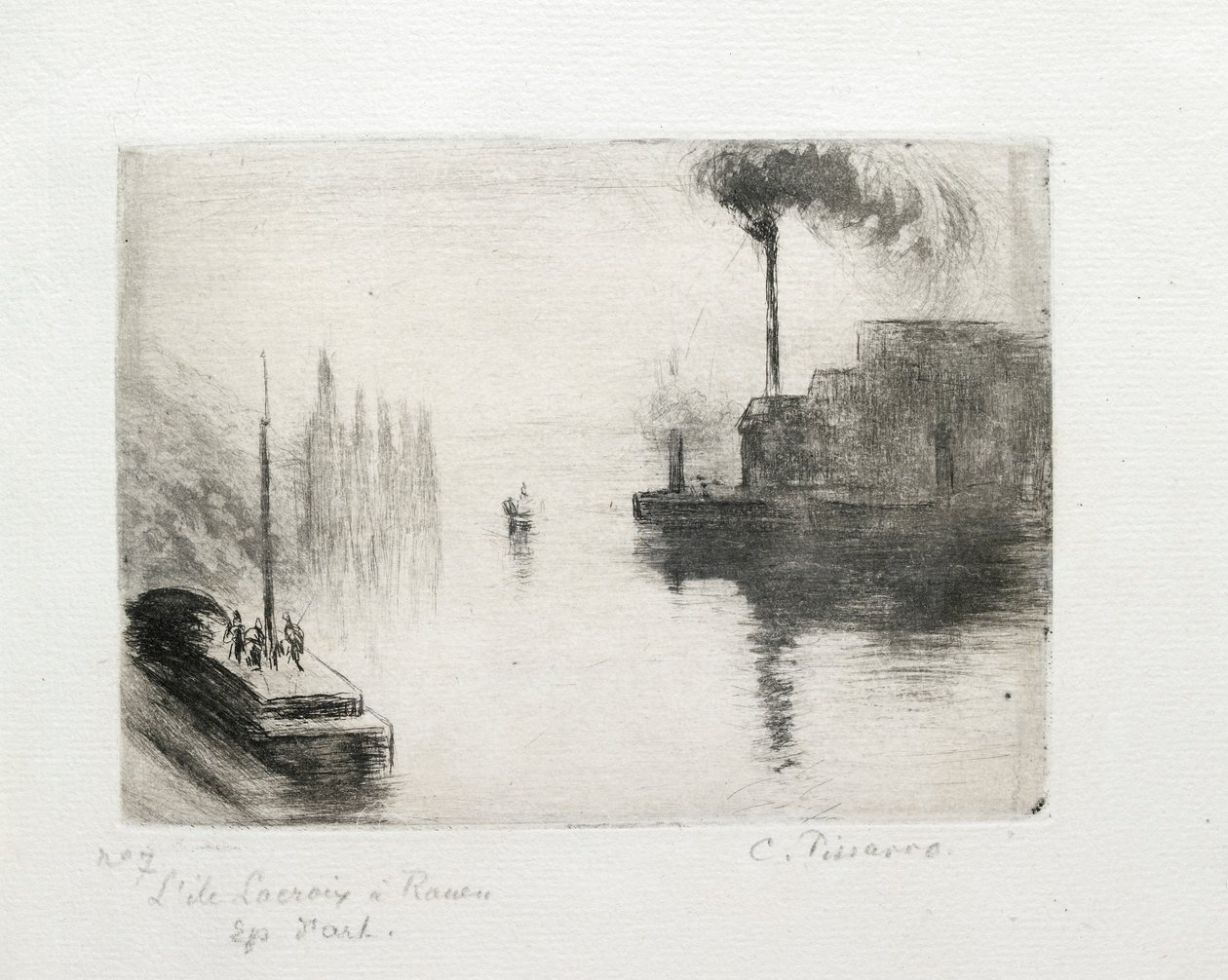 Ilha Lacroix, Rouen, 1883 de Camille Pissarro