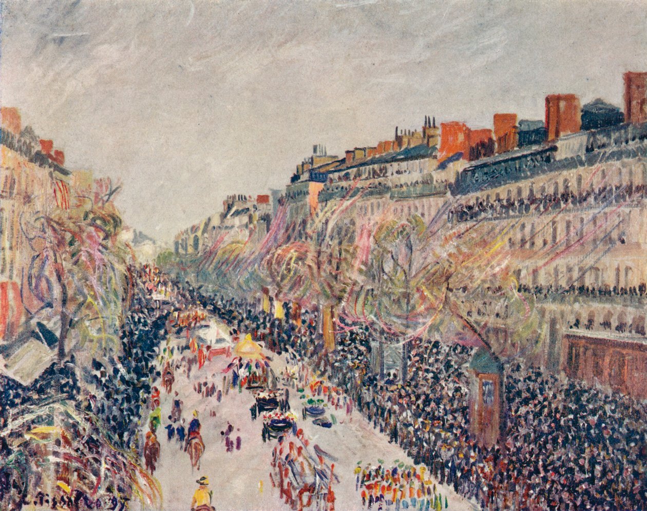 Mi-Careme nas Boulevards, 1897 de Camille Jacob Pissarro