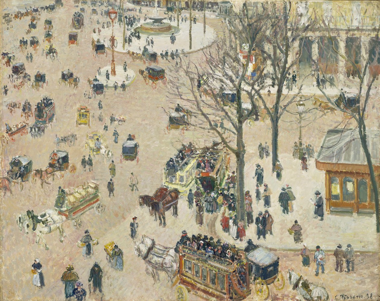 Praça do Teatro Francês de Camille Jacob Pissarro
