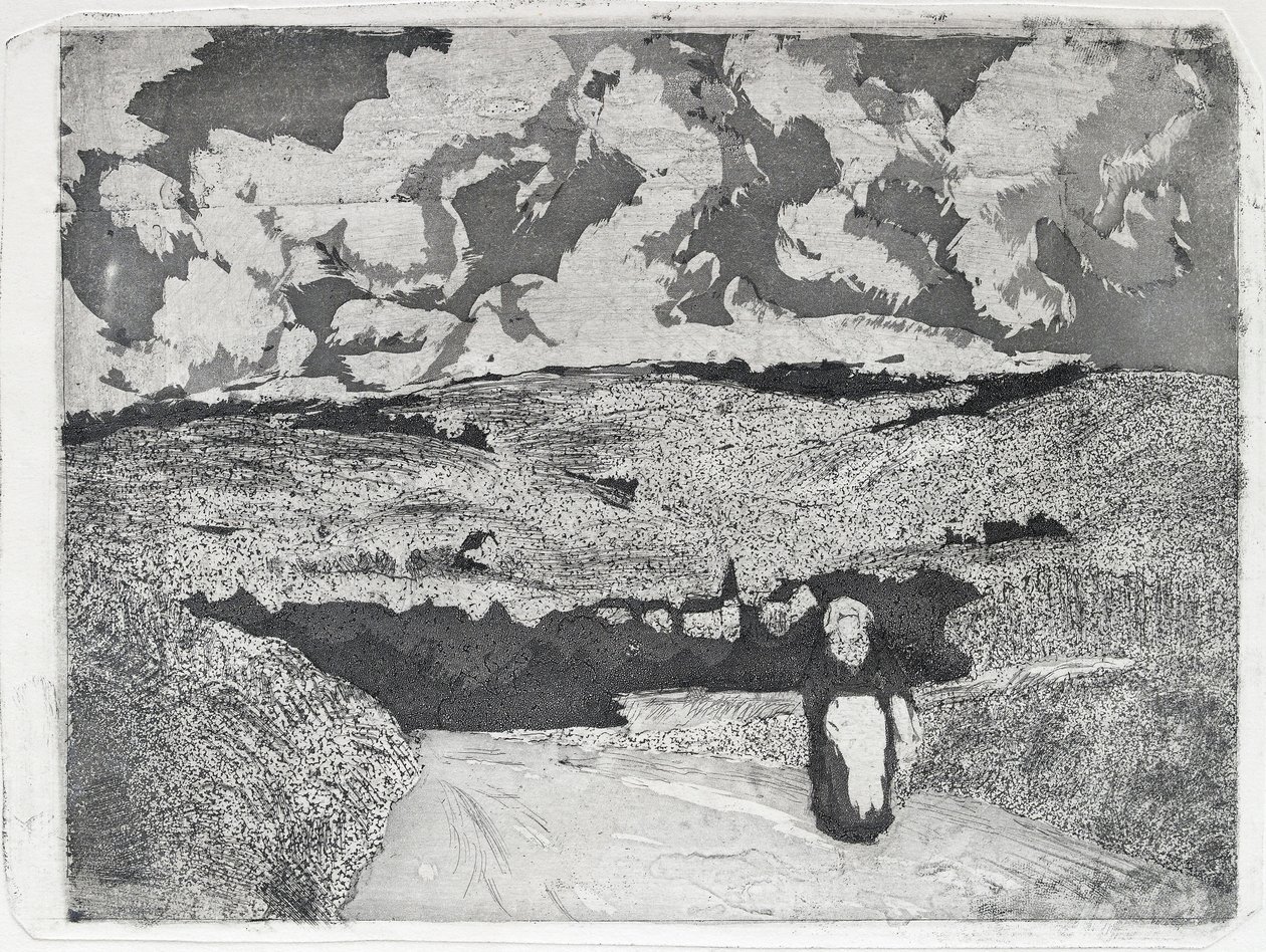 A Mulher na Estrada, 1879 de Camille Pissarro