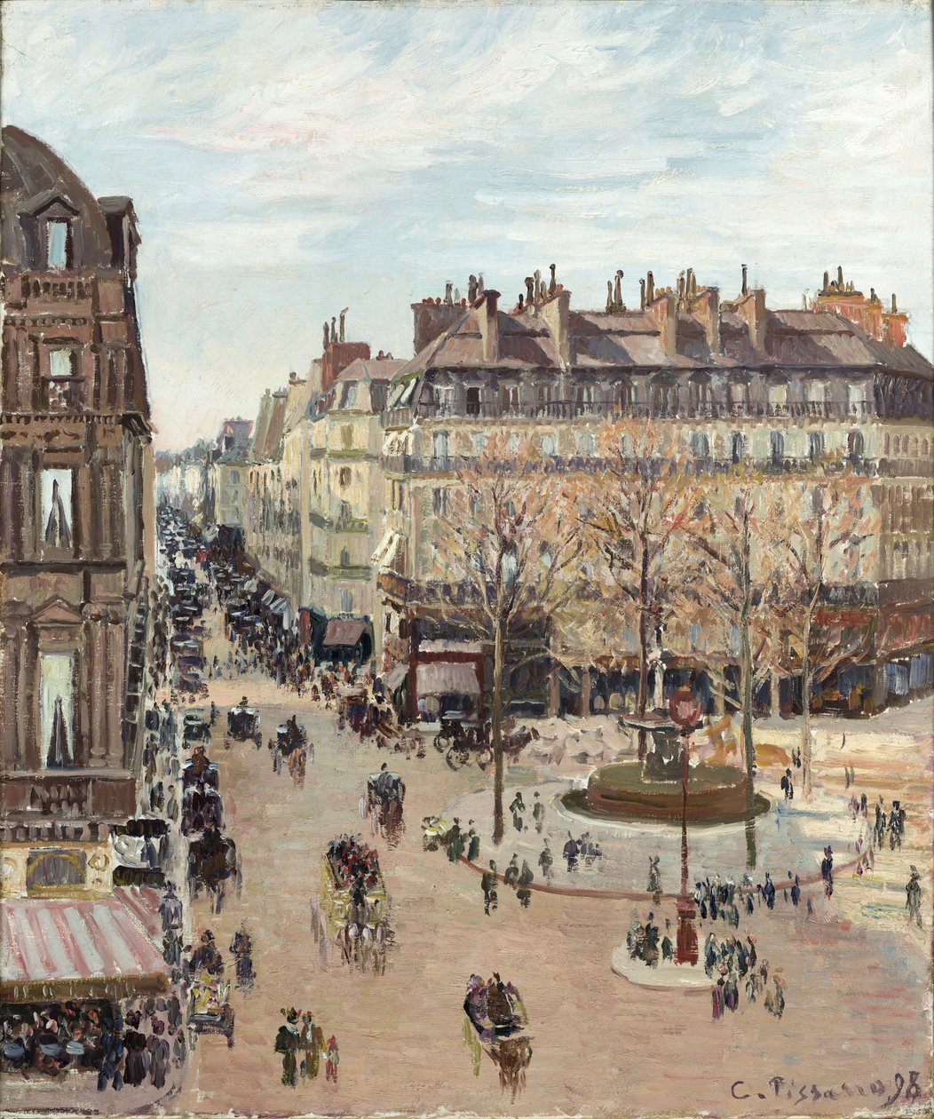 Rua Saint-Honoré de Camille Pissarro