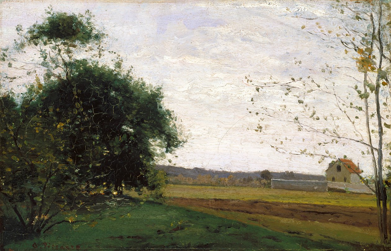 Paisagem (óleo sobre tela) de Camille Pissarro