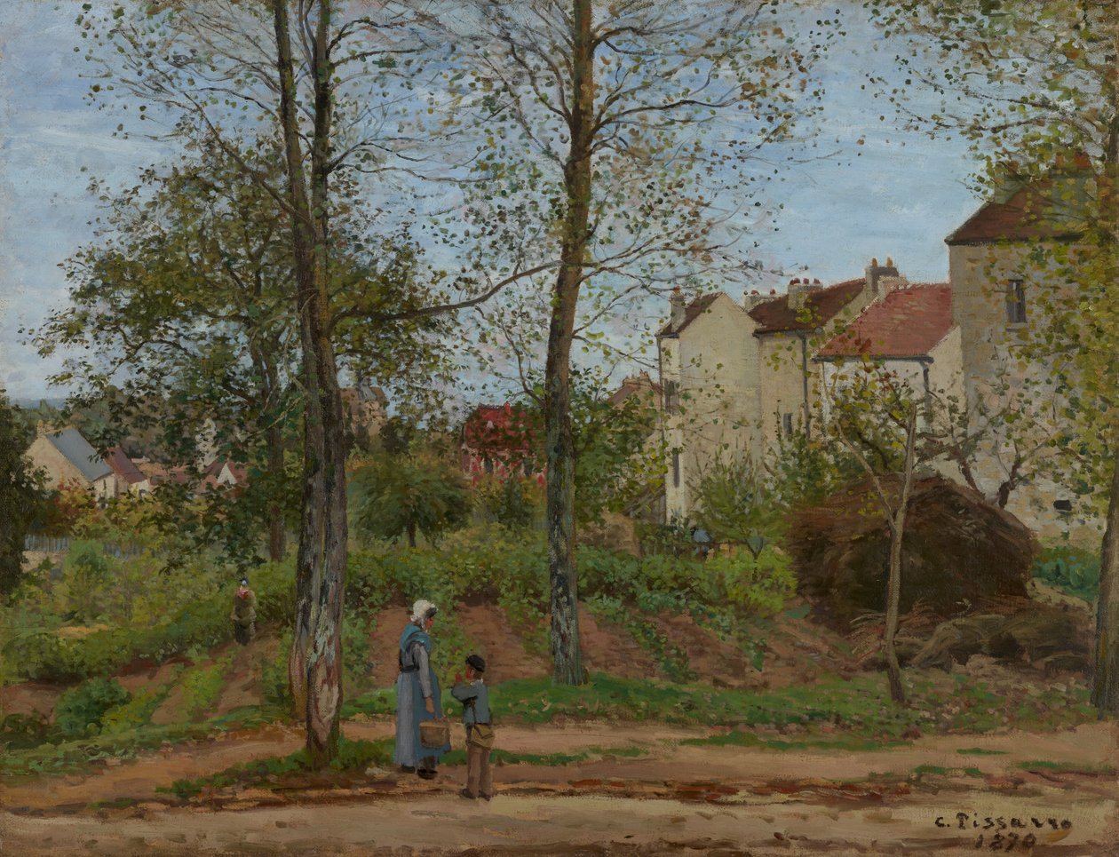 Paisagem de Louveciennes (outono) de Camille Pissarro