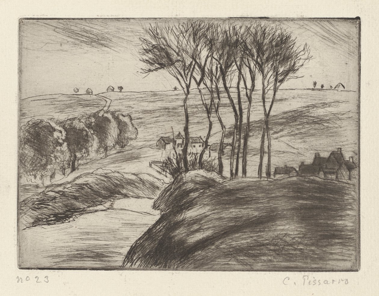 Paisagem em Osny de Camille Pissarro