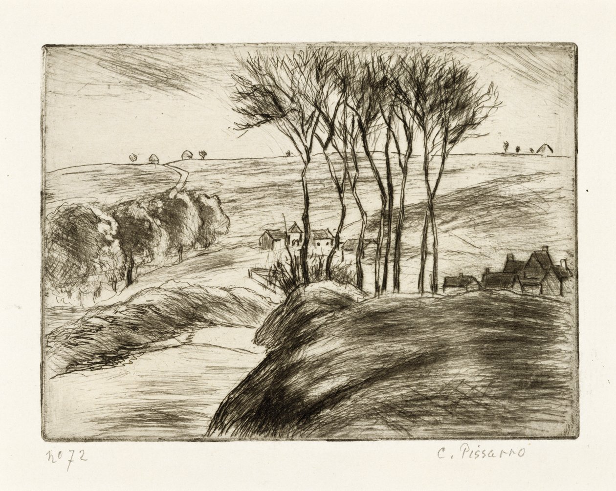 Paisagem em Osny de Camille Jacob Pissarro