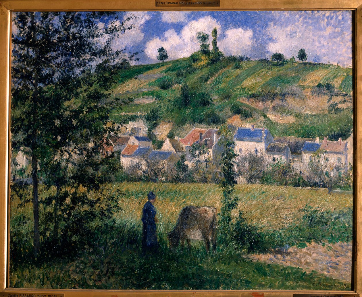 Paisagem em Chaponval Pintura de Camille Pissarro (1830-1903) 1880 Sol. 0,54x0,65 m Paris, musee d